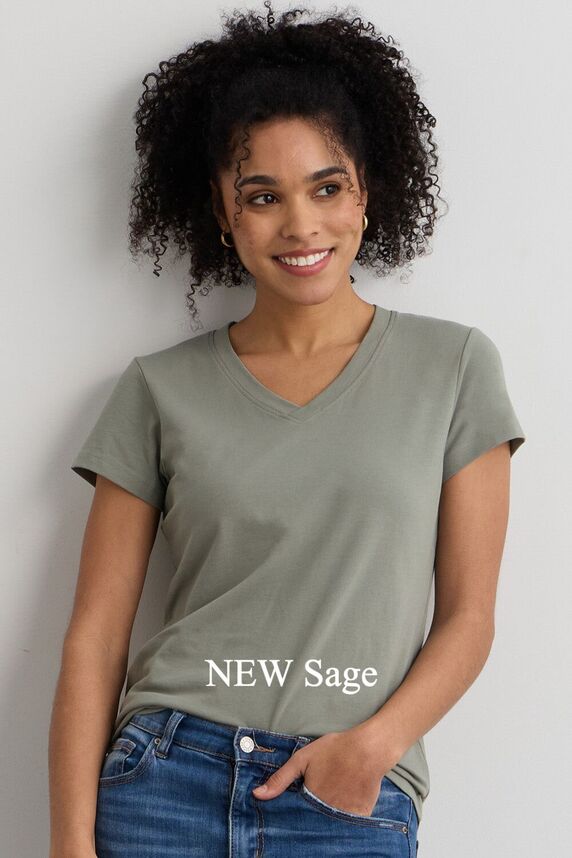 womens organic v-neck tee