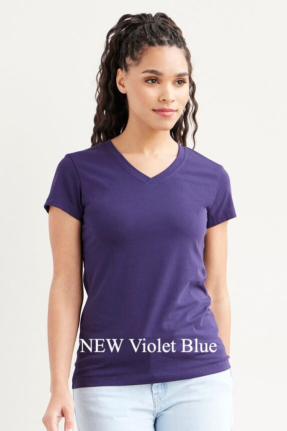 womens organic v-neck tee