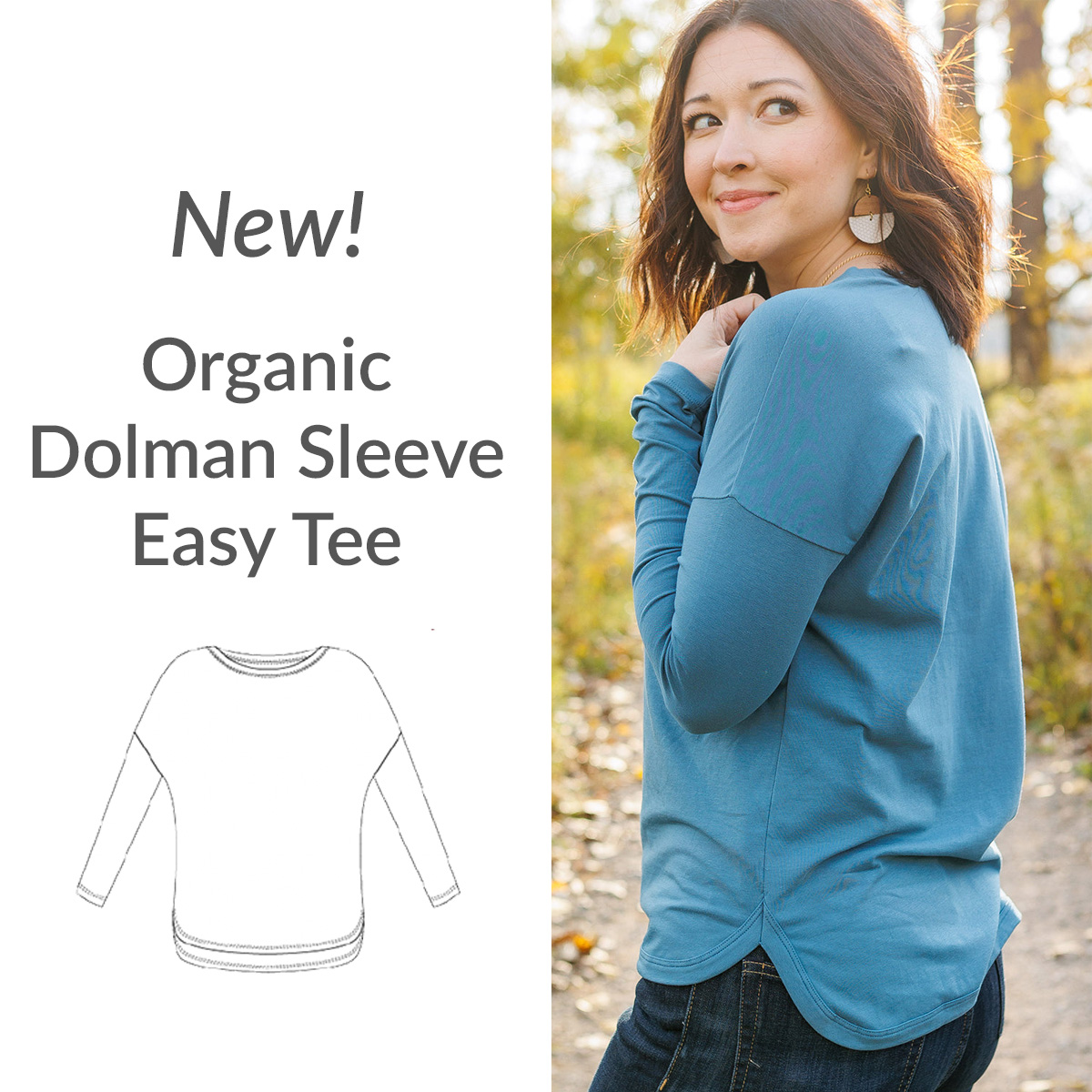 shop organic dolman sleeve easy tee
