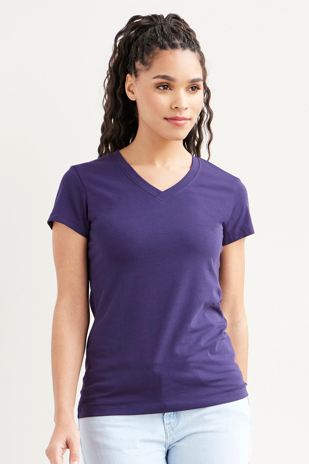 organic v-neck tee