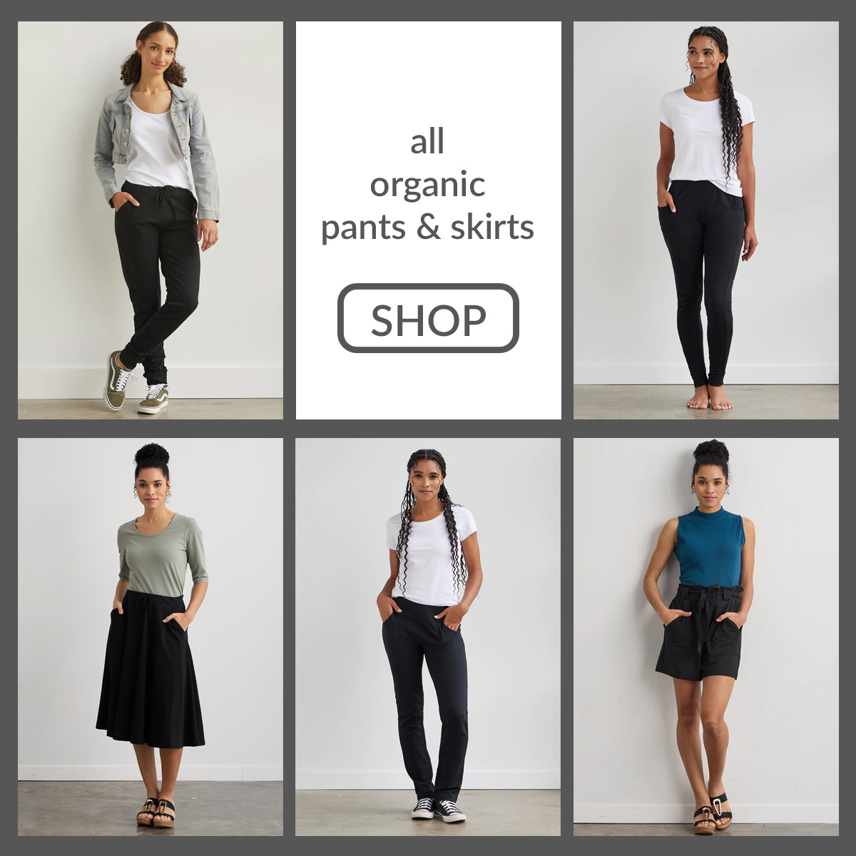 womens organic pants and skirts