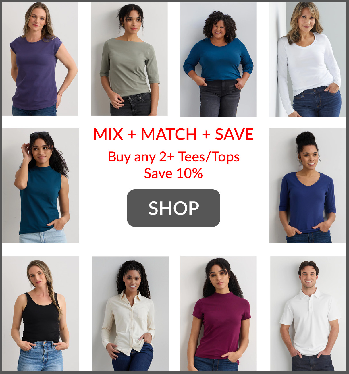 womens organic tees and tops