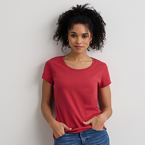 womens organic scoop neck tee