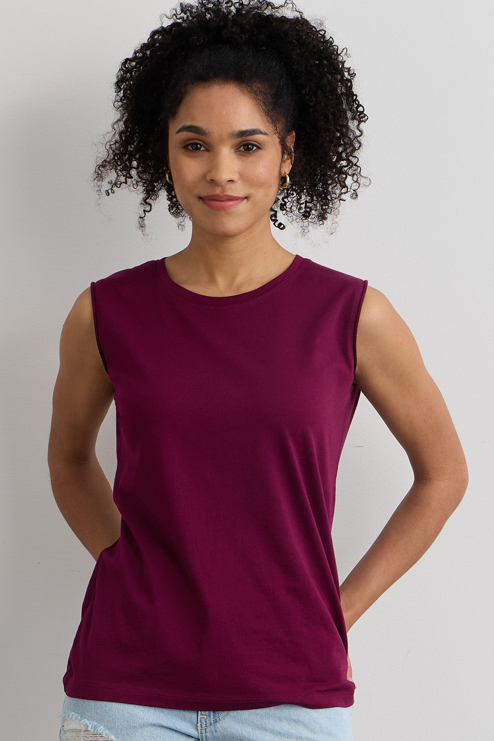 organic cotton sleeveless tee