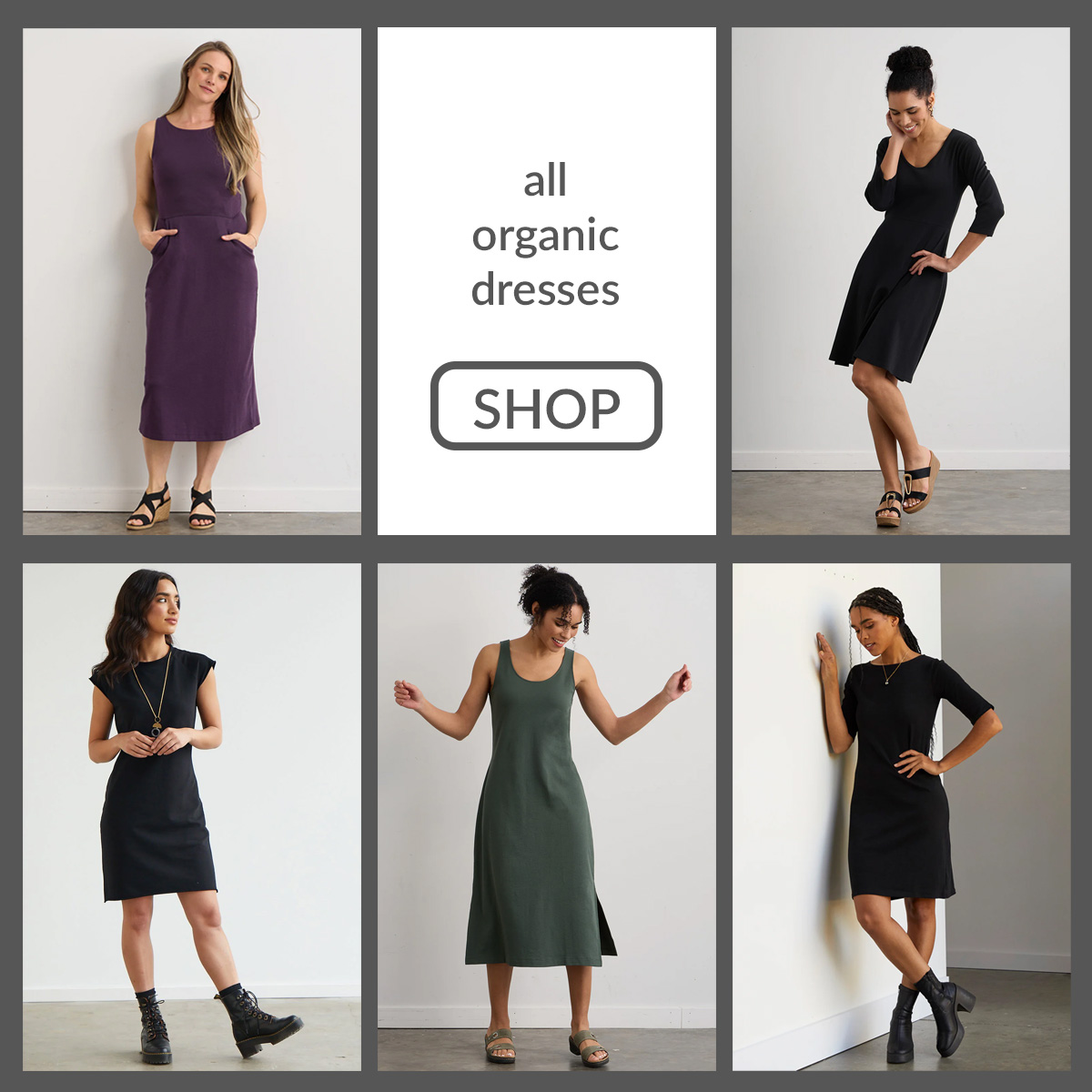 shop organic dresses