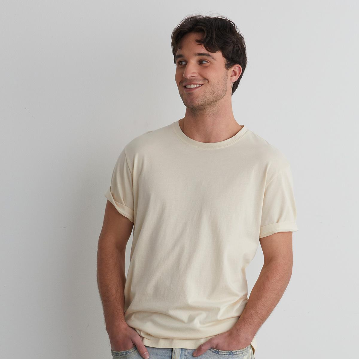 mens undyed organic crew neck tee