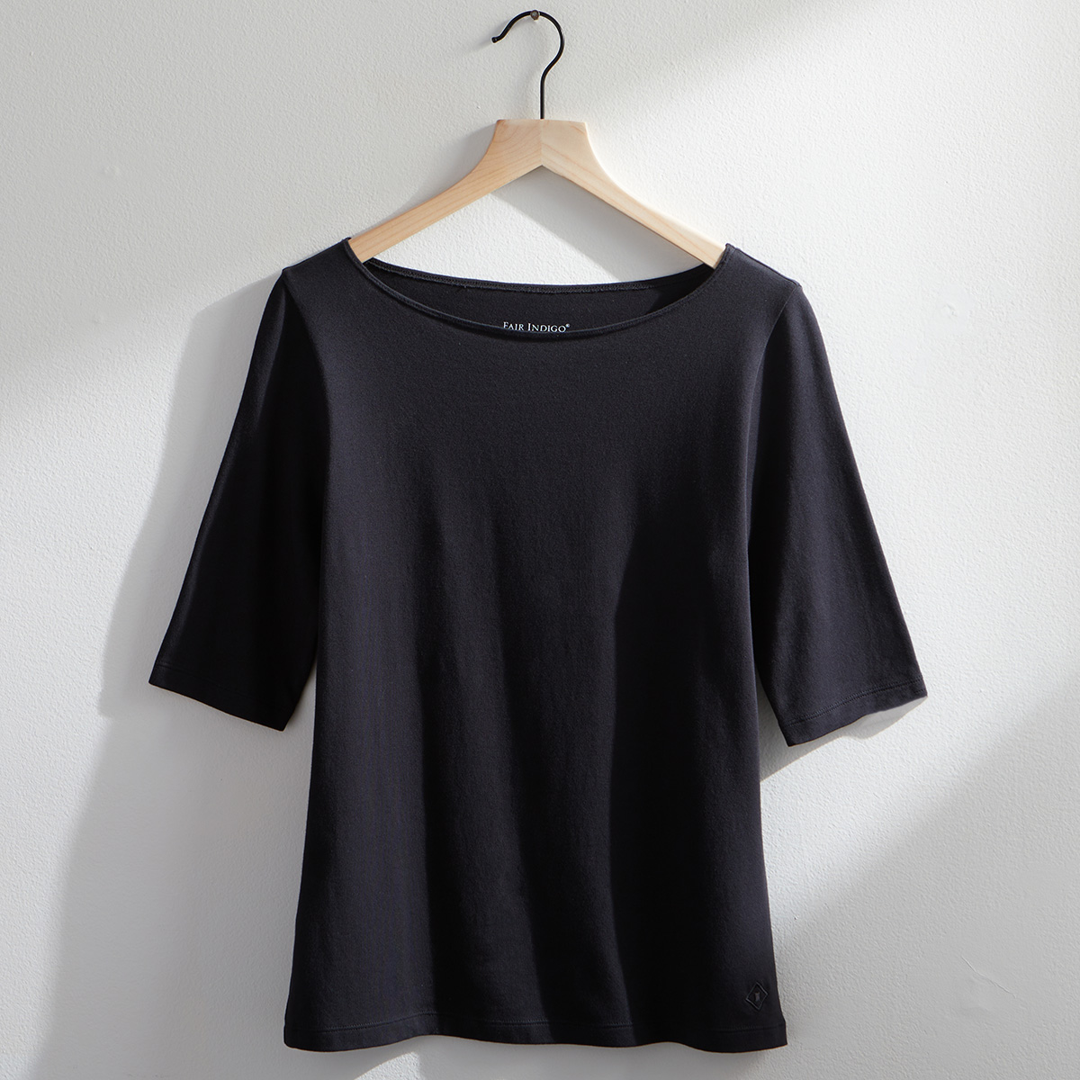 half sleeve boat neck tee