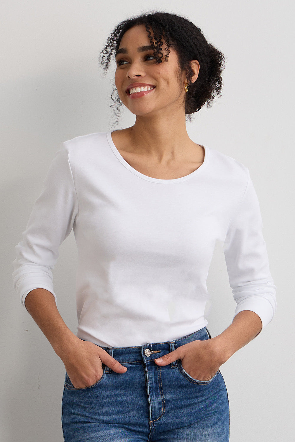 womens luxe long sleeve tee