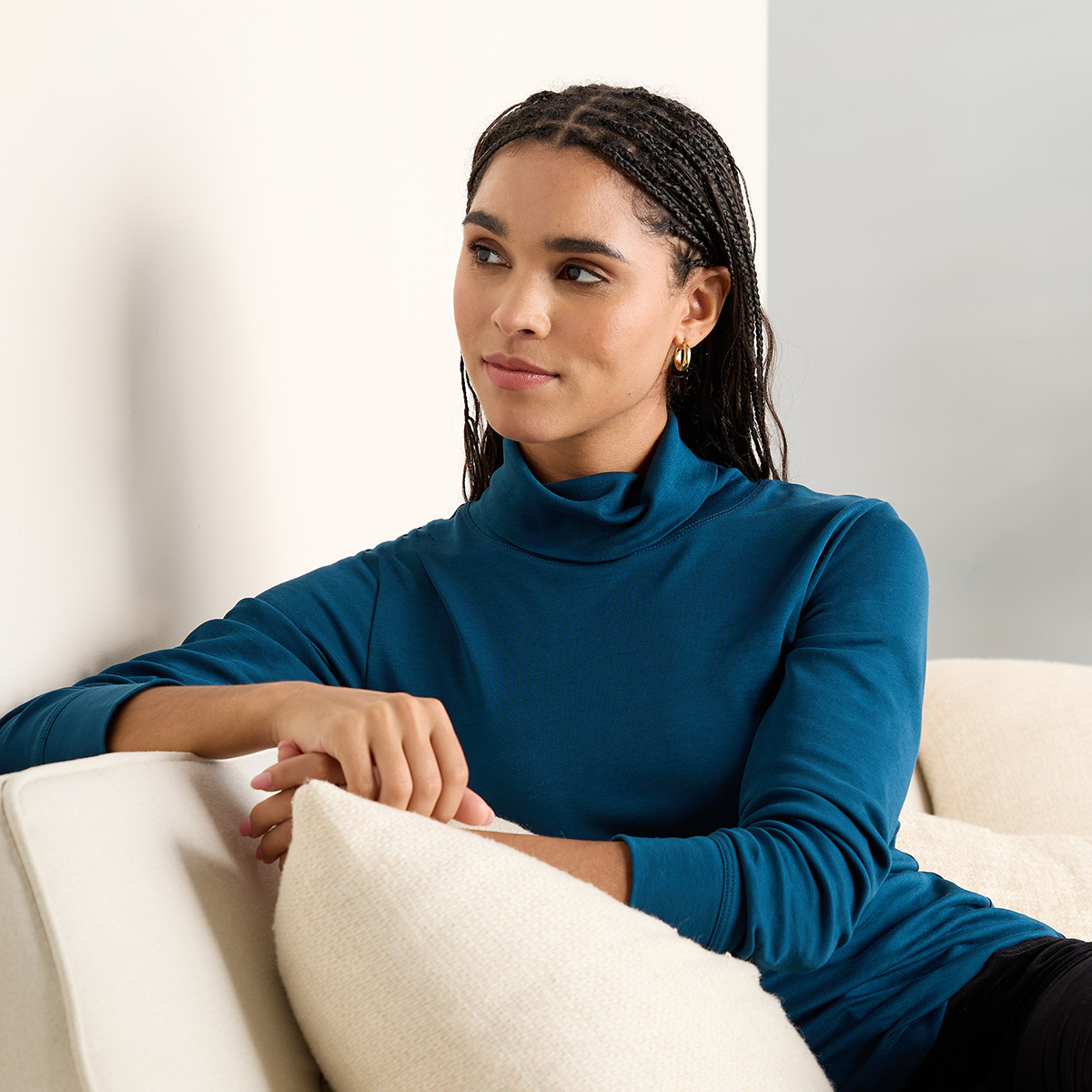 womens luxe turtleneck