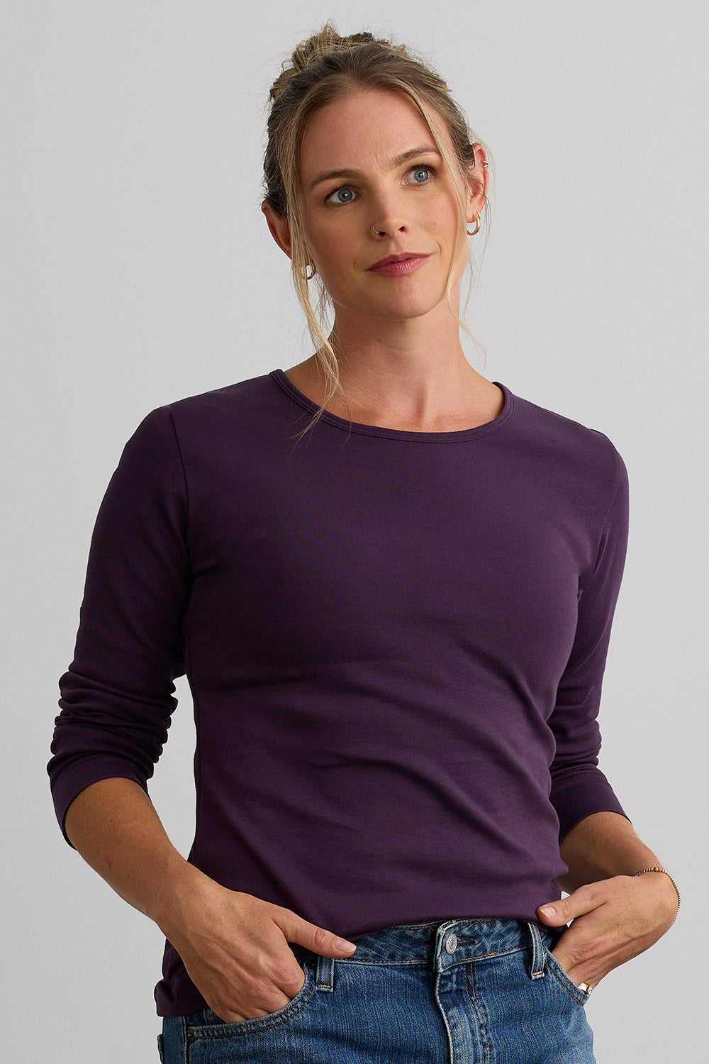 womens luxe long sleeve tee